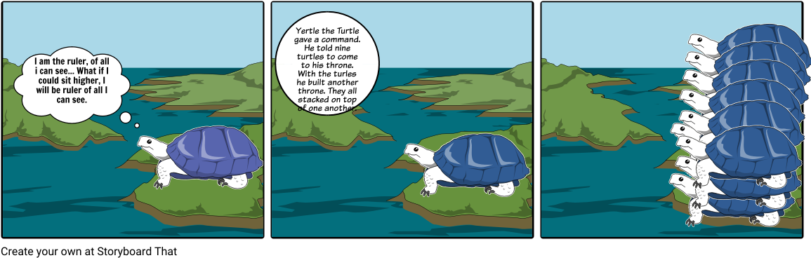 Yertle The Turtle - Cartoon (1164x385), Png Download