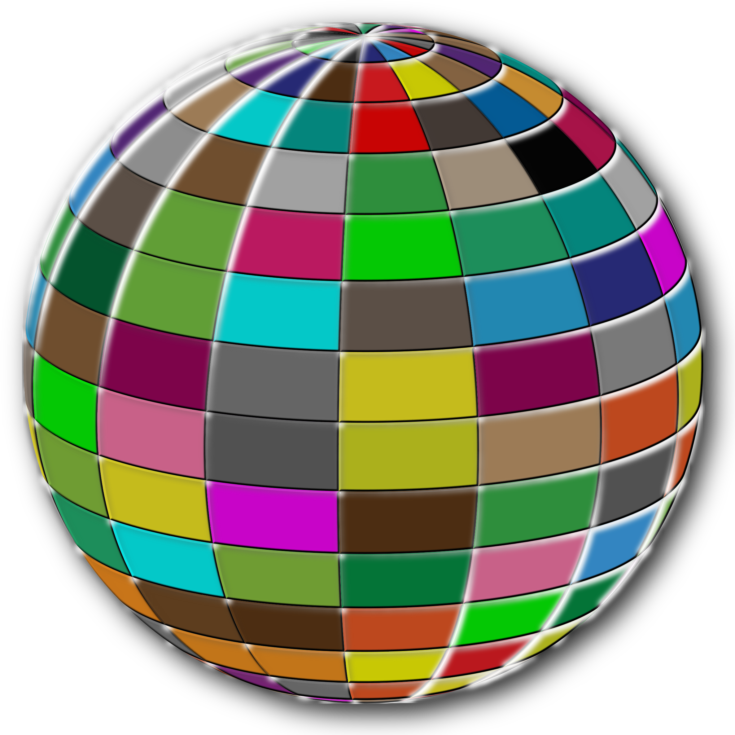 This Free Icons Png Design Of Geometric Beach Ball (2400x2400), Png Download