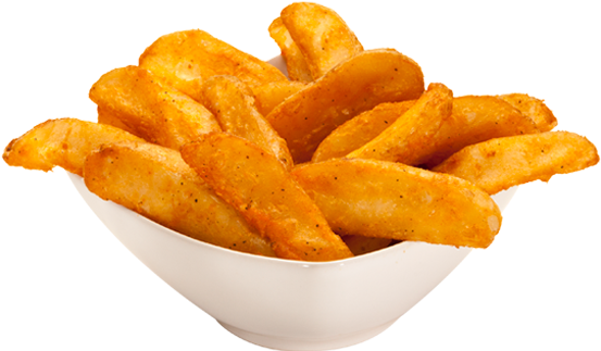 Potato Wedges $6 - Wedge (600x396), Png Download