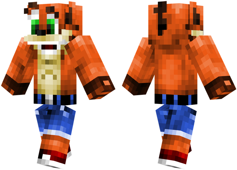 Crash Bandicoot - Crash Bandicoot Minecraft Skin (804x576), Png Download