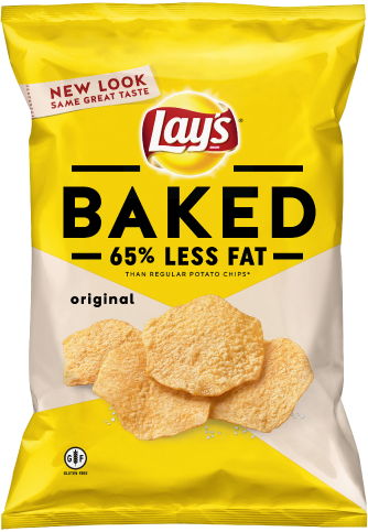 Ruffles Oven Baked Potato Chips, Roasted Garlic (334x483), Png Download