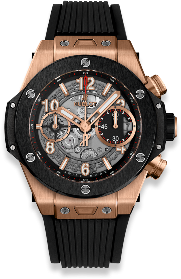 Big Bang Unico King Gold Ceramic - Hublot Big Bang Unico 42mm (1000x1000), Png Download