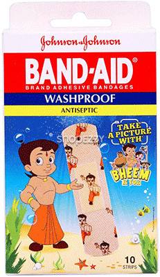 Johnson & Johnson - Band-aid Wash Proof - 10 Count (500x500), Png Download