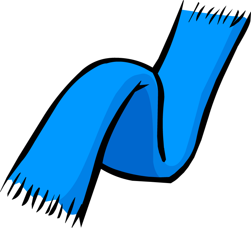 Banner Free Library Image Blue Club Penguin Rewritten - Blue Scarf Clipart (876x796), Png Download