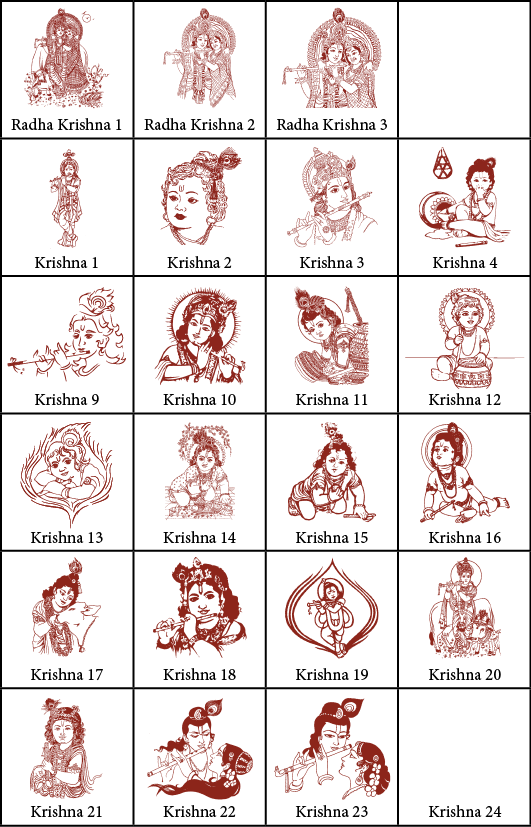 Hindu Symbols For Indian Wedding Cards Radha Krishna - Sarita_creations Matt Finish Radha Krishna Black Vinyl (531x827), Png Download