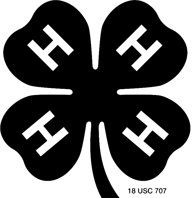 B/w 4-h Clover Png - Black 4 H Clover (674x684), Png Download