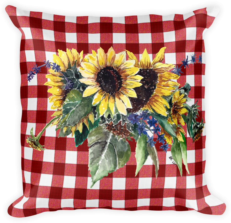 Red Sunflower Png - Personalisierter Sonnenblume-blumenstrauß-freier Karte (1000x1000), Png Download