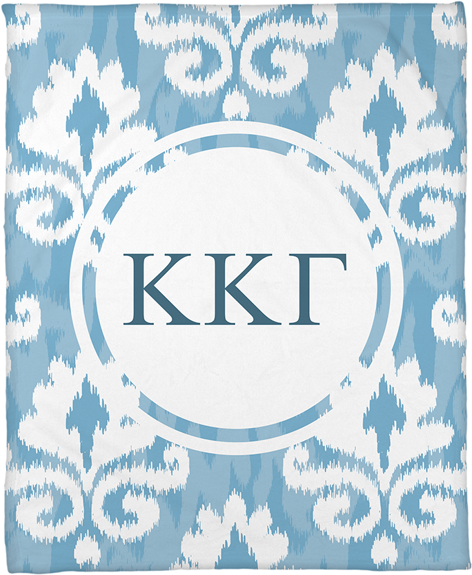 Kappa Kappa Gamma Blue Silk Touch Blanket - Finduq Home Set Of 2 Cotton Linen Square Decorative (797x1000), Png Download