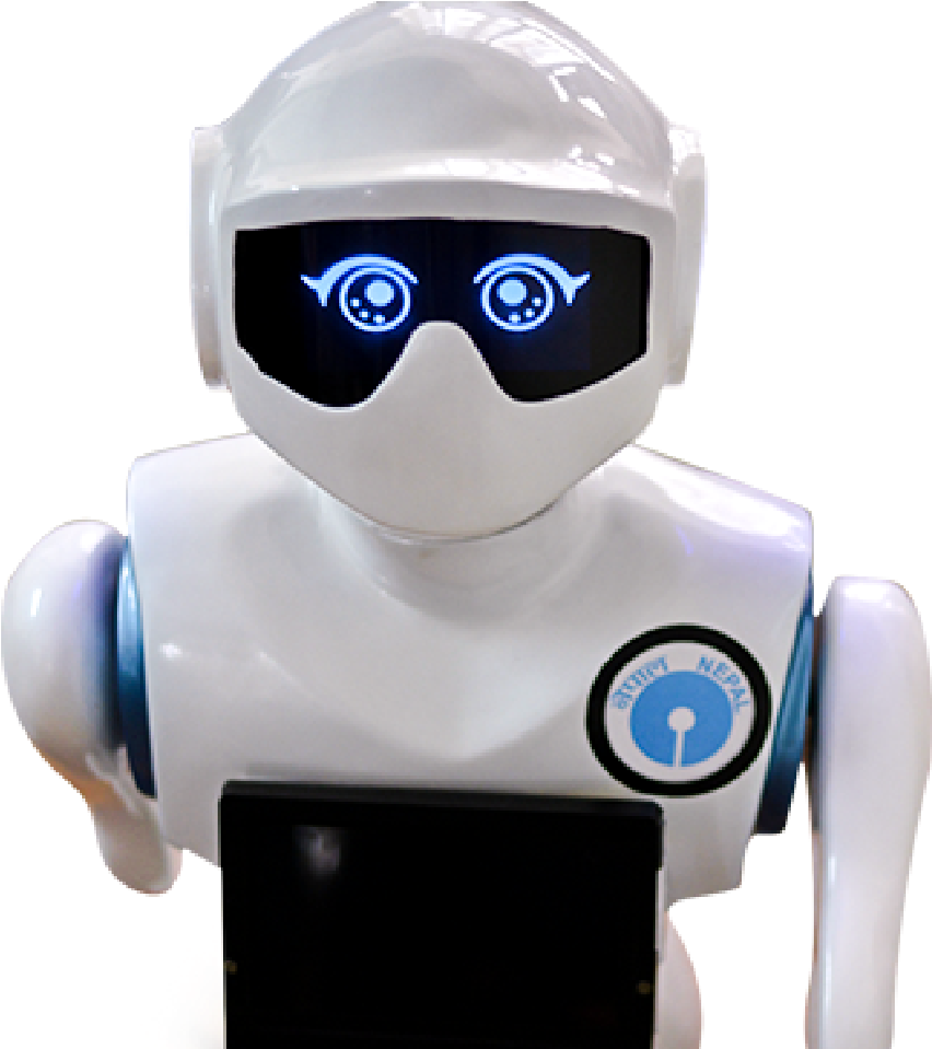 Humanoid Robot Pari For Human Interaction Powered By - Robot (1665x1159), Png Download