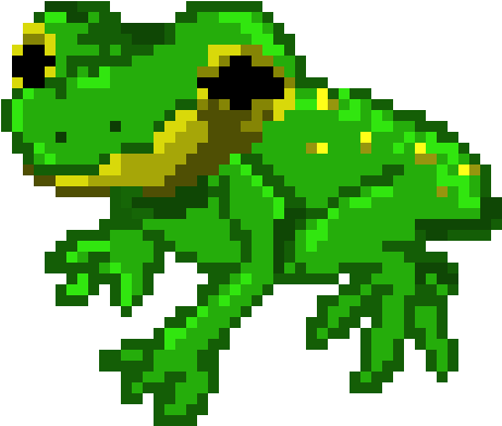 Frog - Pixel Art (630x520), Png Download