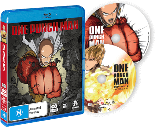 One-punch Man Dvd Edition - One Punch Man Complete Season 1 Blu-ray (564x423), Png Download