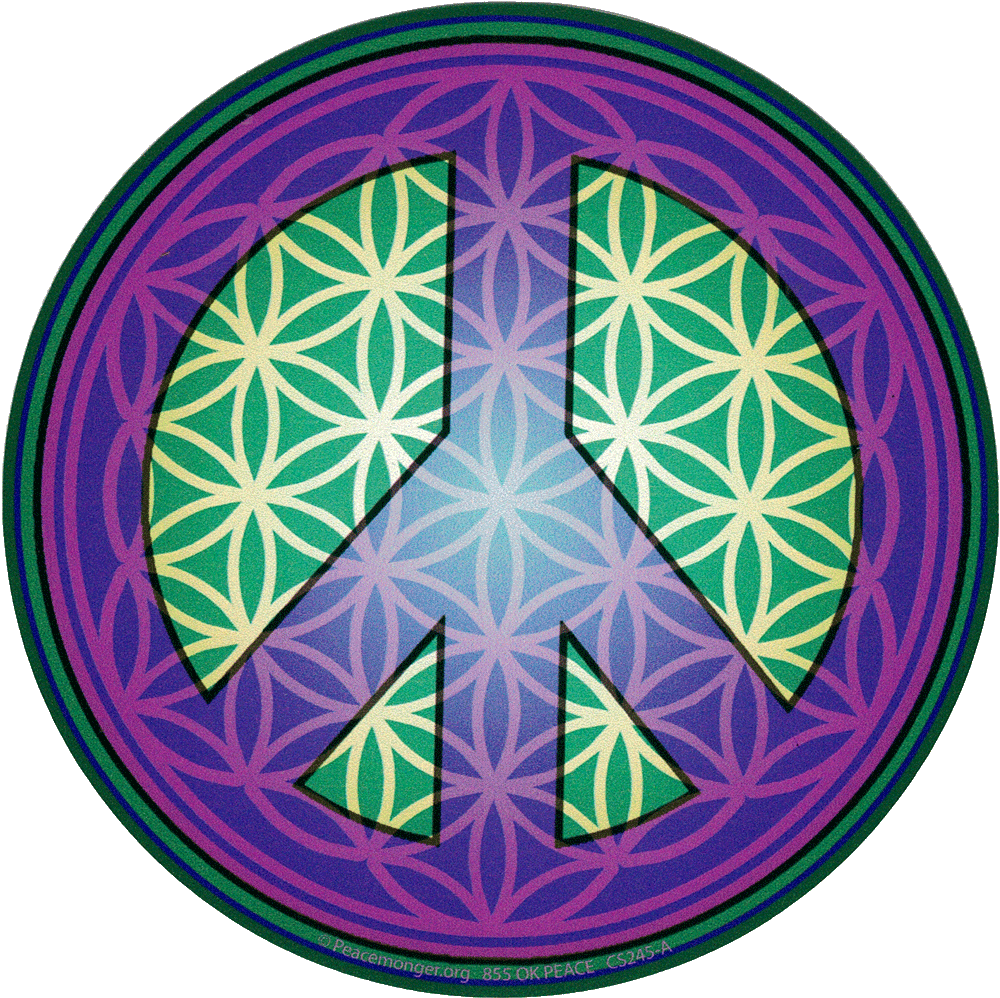 Flower Of Life Peace Symbol - Blume Des Lebens Windlicht (1000x998), Png Download