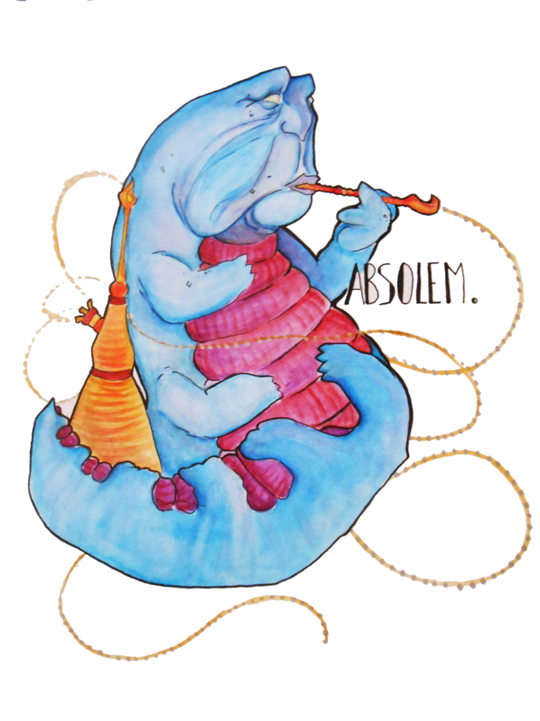 Absolem From Alice In Wonderland By Pearskins On Deviantart - Caterpillar (774x1032), Png Download