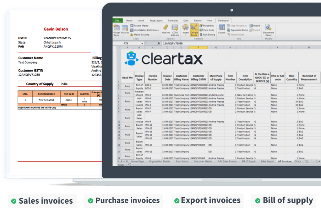 Gst Excel Invoicing Tool - Computer Program (1024x680), Png Download