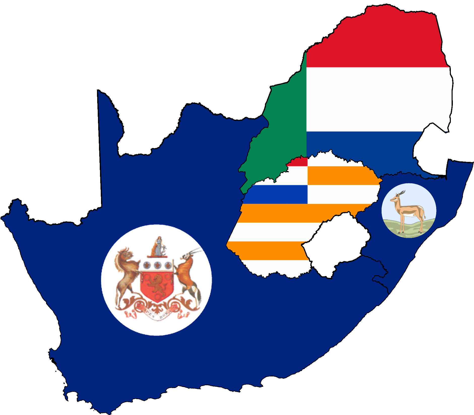 File - Colonial South Africa Flag (2000x1753), Png Download