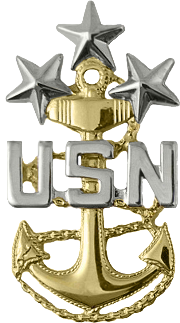 Mcpon Collar Device And Crow Clipart - Master Chief Insignia (600x1082), Png Download