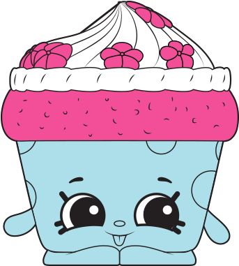 Shp Cupcake Petal A Exclusive Shopkin - Shopkins Cupcake With Flowers (400x400), Png Download