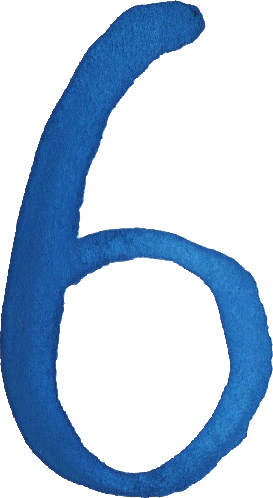 Free Download - Watercolor Numbers 6 Png (273x498), Png Download