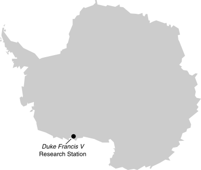 Location Of Duke Francis V Research Station In Antarctica - Antarctica Map Png (392x333), Png Download