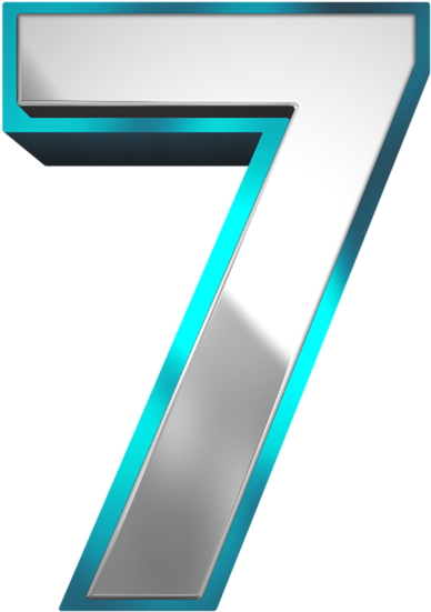 Letters And Numbers, Math Numbers, Clipart Images, - Number 7 Clipart Png (448x600), Png Download