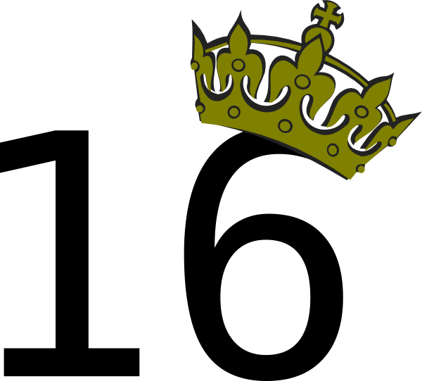 Number 16 Png - Happy 15 Birthday Png (600x541), Png Download