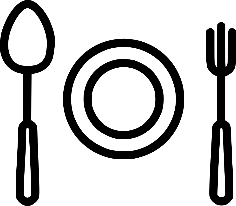 Plate Spoon Fork Egg Recipe Comments - Icon (980x856), Png Download