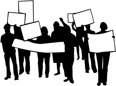 0 - Protest Clip Art (500x297), Png Download