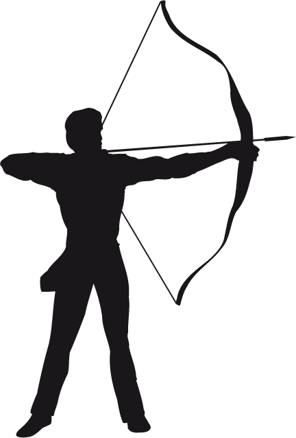 Archery Silhouette (432x638), Png Download