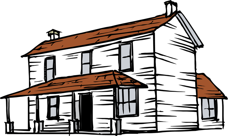 Banner Library Stock Farm House - Farmhouse Clipart (750x449), Png Download