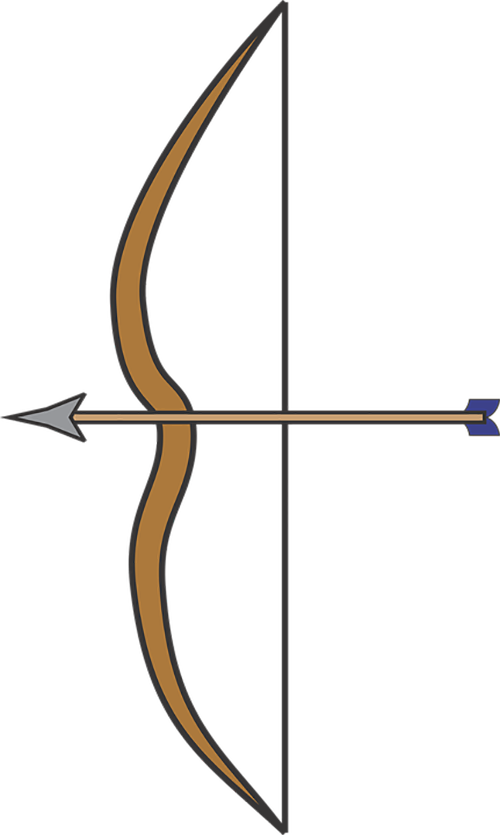 Bow And Arrow Arc - Bue Og Pil Png (500x835), Png Download