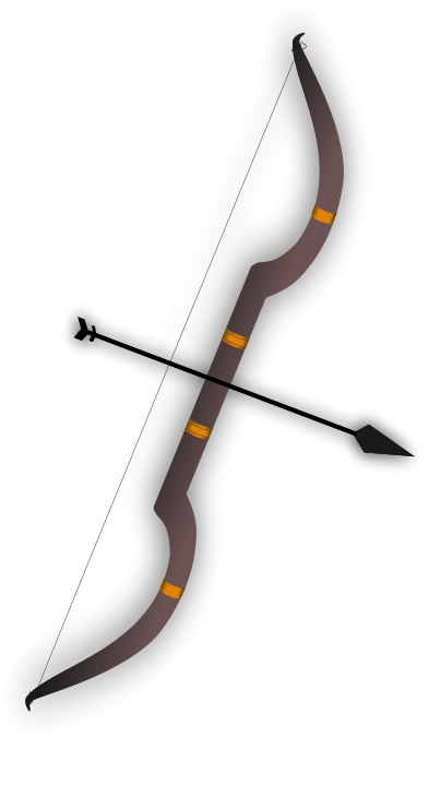 Bow And Arrow - Transparent Bow And Arrow Png Clipart (441x800), Png Download