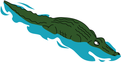 Fg Decoration Crocodile (603x387), Png Download