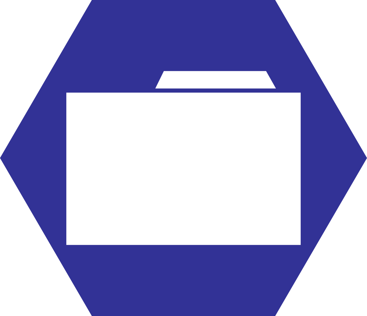 Folder Hexagonal Icon - Hexagon Folder Icon (1189x1024), Png Download