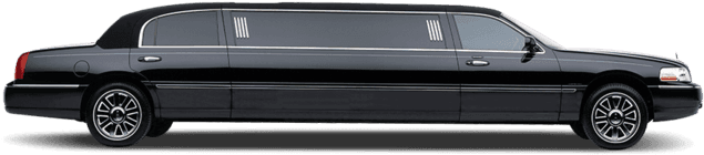 Limo Rental Service Anaheim Ca - Black Limo (640x246), Png Download