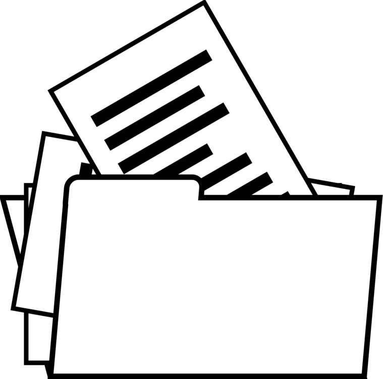 Directory File Folders Document Computer Icons White - Files Clipart Black And White (759x750), Png Download