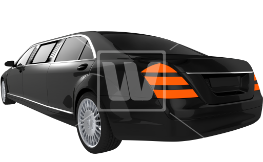 Black Limo Rear View Png - Portable Network Graphics (550x351), Png Download