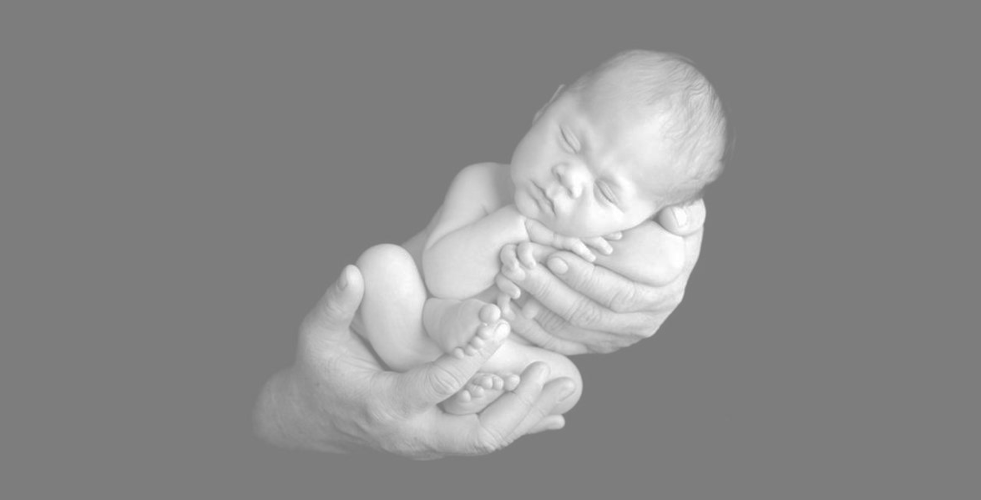 Baby In Hands2000 - Baby (2000x1020), Png Download