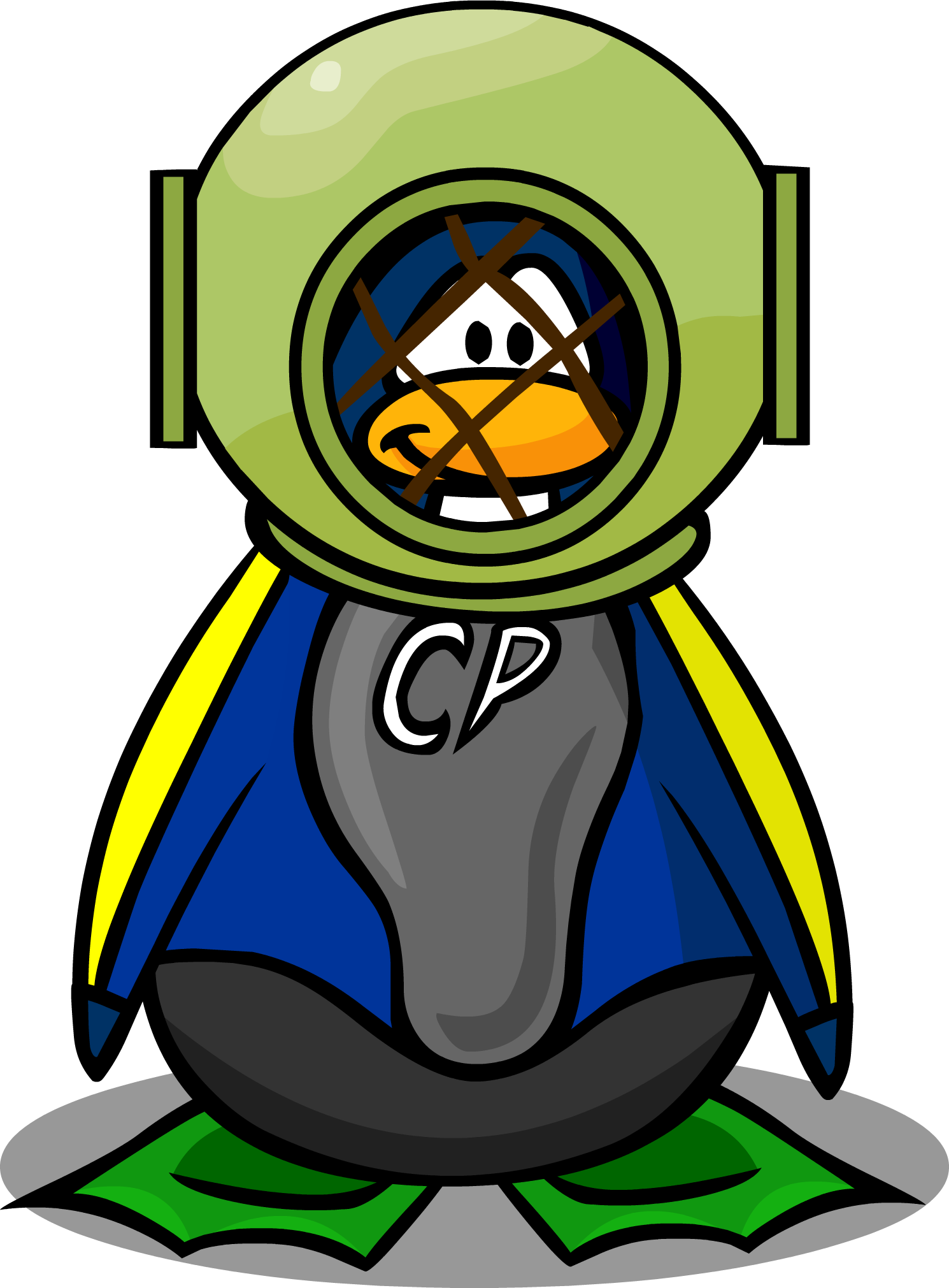 Burnt Out Bulbs Diver - Cartoon (1490x2021), Png Download