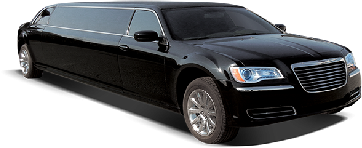 Black Chrysler 300 Stretch Limo (1200x562), Png Download