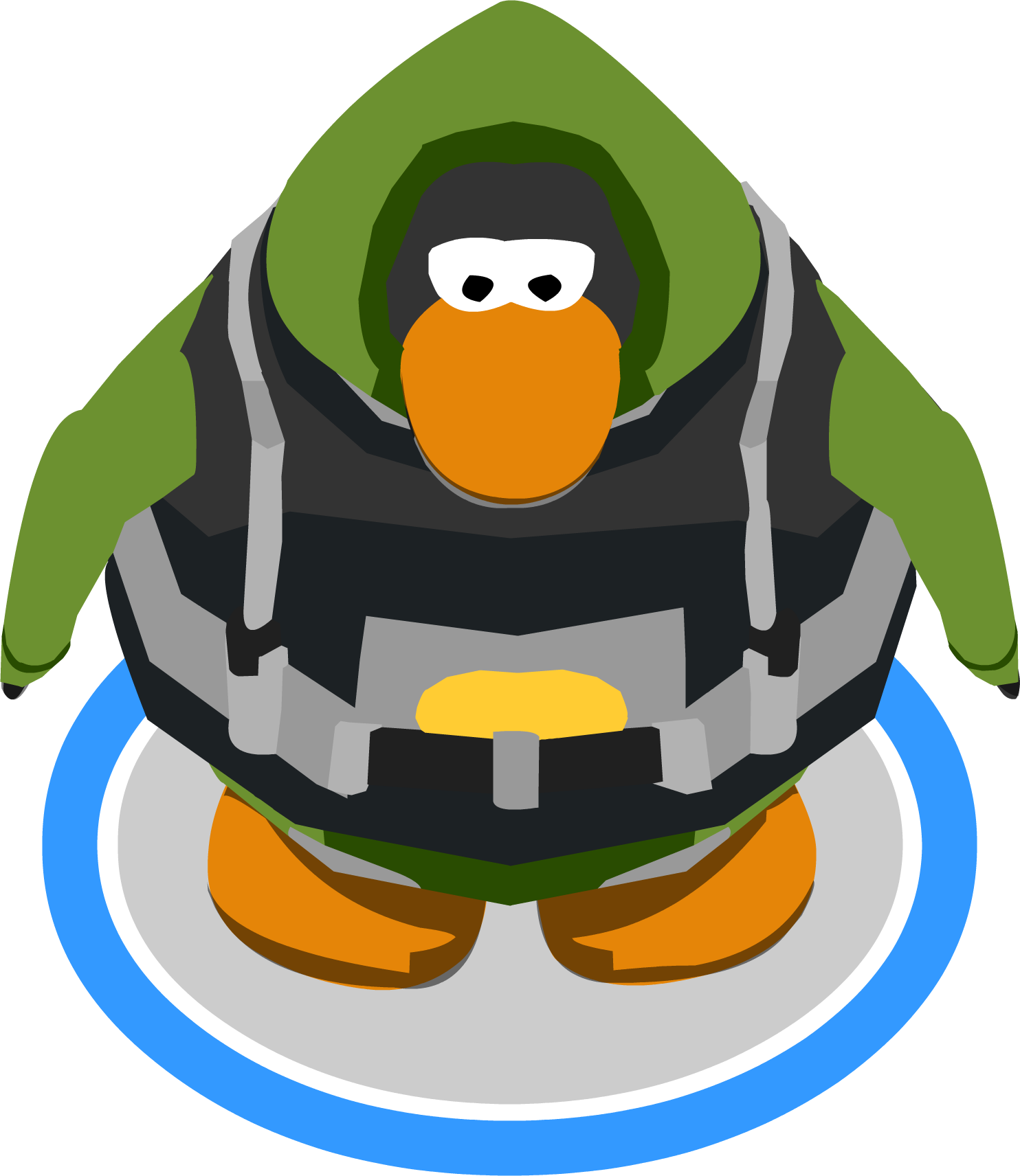 Deep Diver - Club Penguin Graduation Cap (1484x1712), Png Download