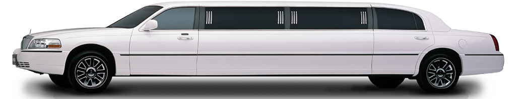 Limo Dispatch System - White Stretch Limo (1166x478), Png Download