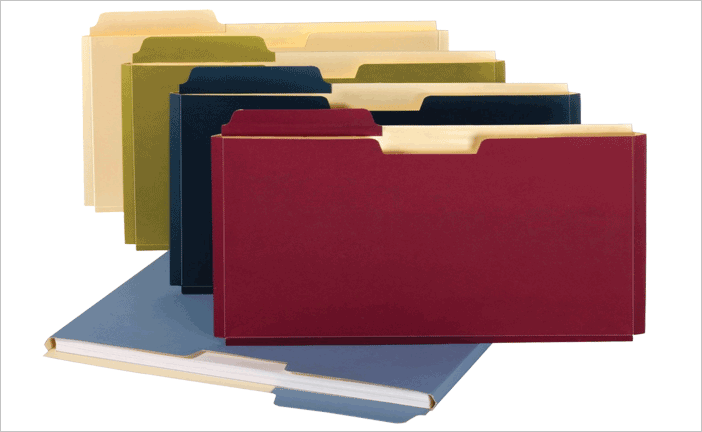 File Folders - File Folders With Pockets (702x432), Png Download