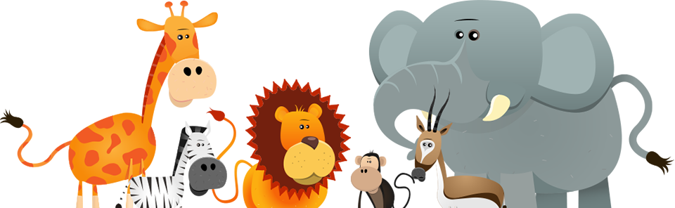 Page Header Artwork For The Home Page From The Pediatric - Animals In The Wild Coloring Book (960x296), Png Download