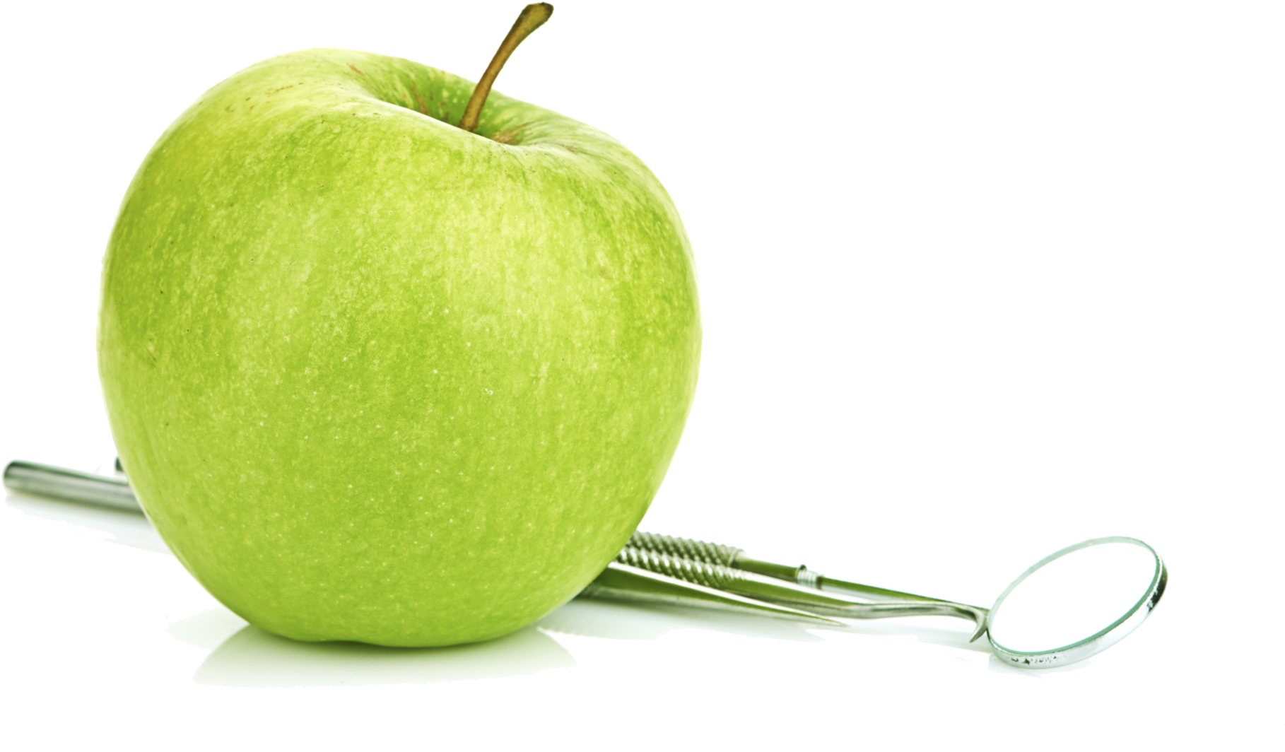 Apple & Mirror - Dentist Apple (2048x1356), Png Download