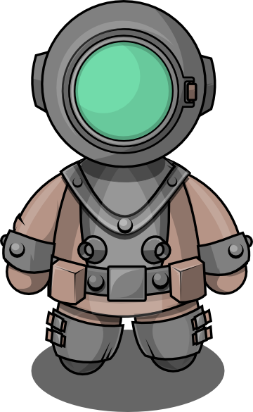 Diver Clipart - Escafandra Dibujo (360x585), Png Download