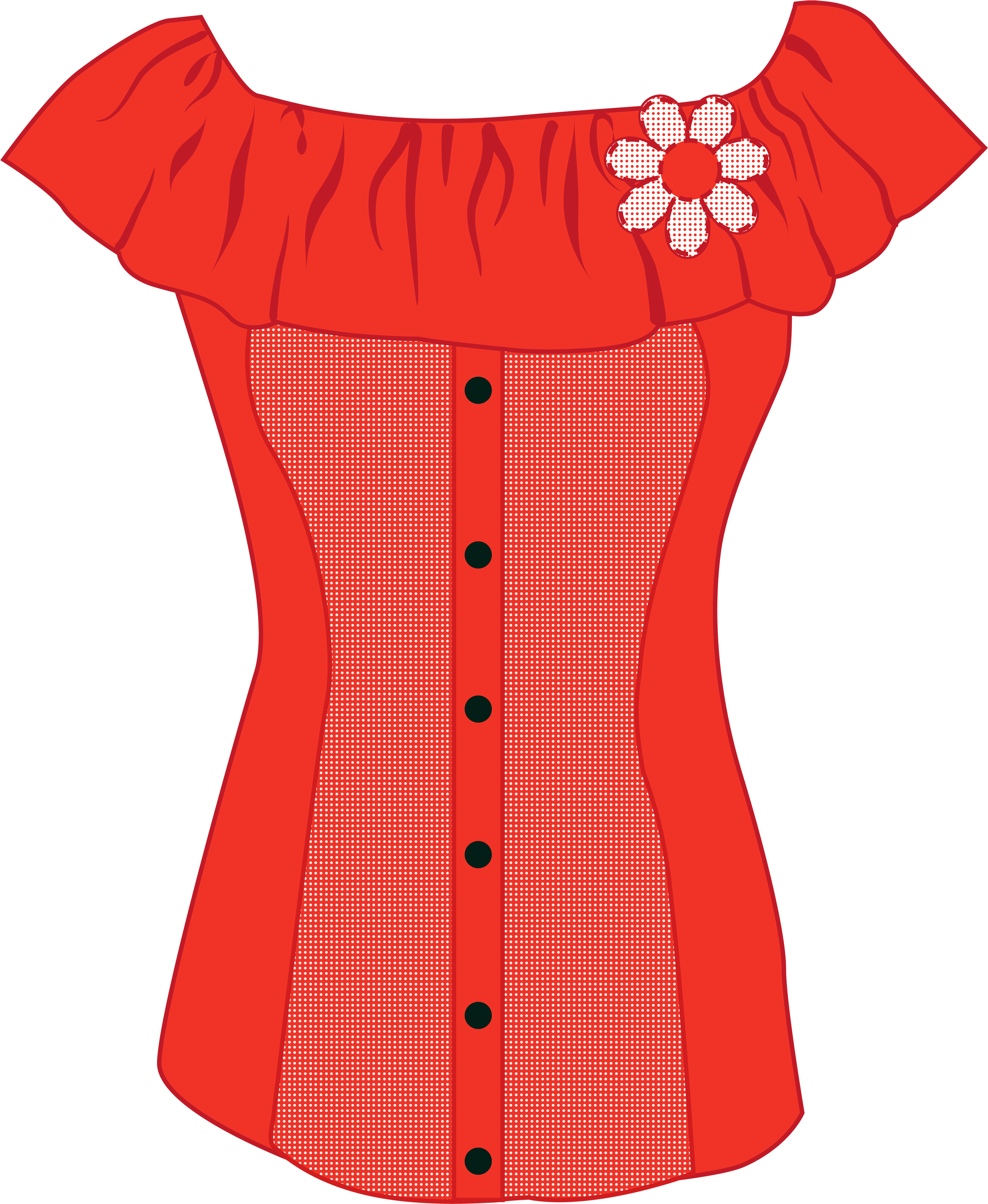 Female Red Top Png Clipart - Clothing (3287x4000), Png Download
