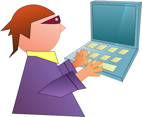 How To Set Use Computer Geek Clipart (900x637), Png Download