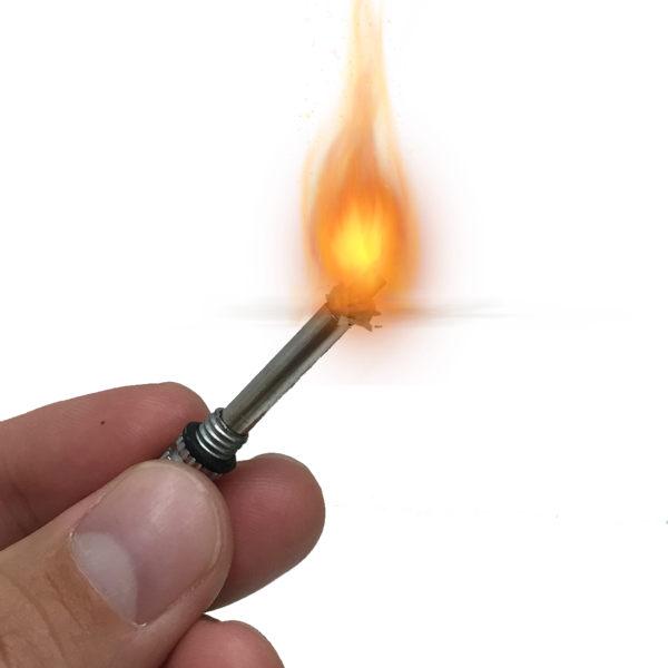 Fire Hazard Permanent Match - Lit Match Png (600x600), Png Download