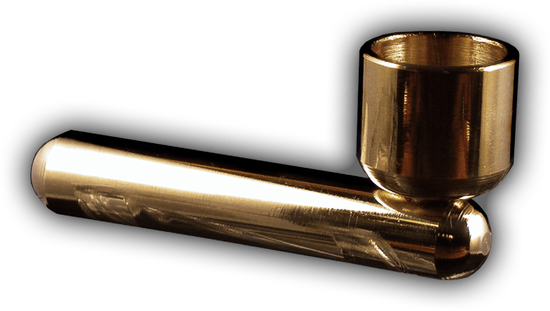 A Two Buds Pipe Brass Pipe - Solid Brass Smoking Pipe (797x452), Png Download