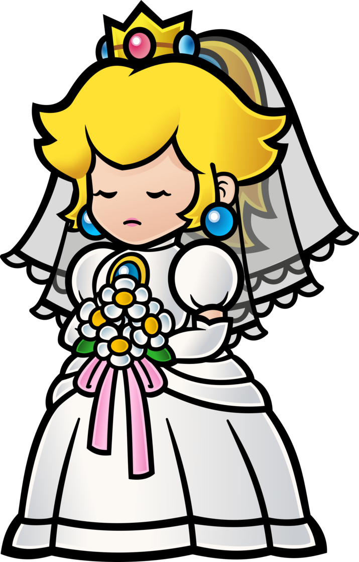 Super Paper Mario By Fawfulthegreat64 - Wedding Peach Paper Mario (715x1118), Png Download